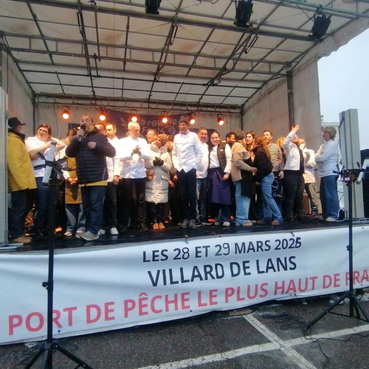 Les chefs sur scène à la Fête de la coquille Saint-Jacques de Villard-de-Lans